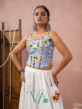 Sky & White Chaniya Choli